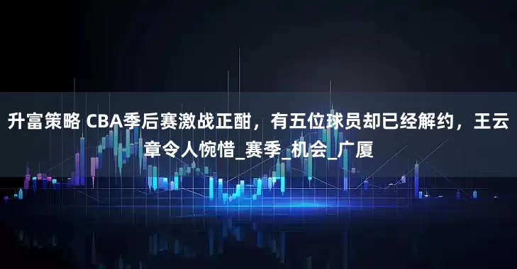 升富策略 CBA季后赛激战正酣，有五位球员却已经解约，王云章令人惋惜_赛季_机会_广厦